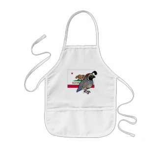 Delantal Infantil Estatales Birdorables: California Quail