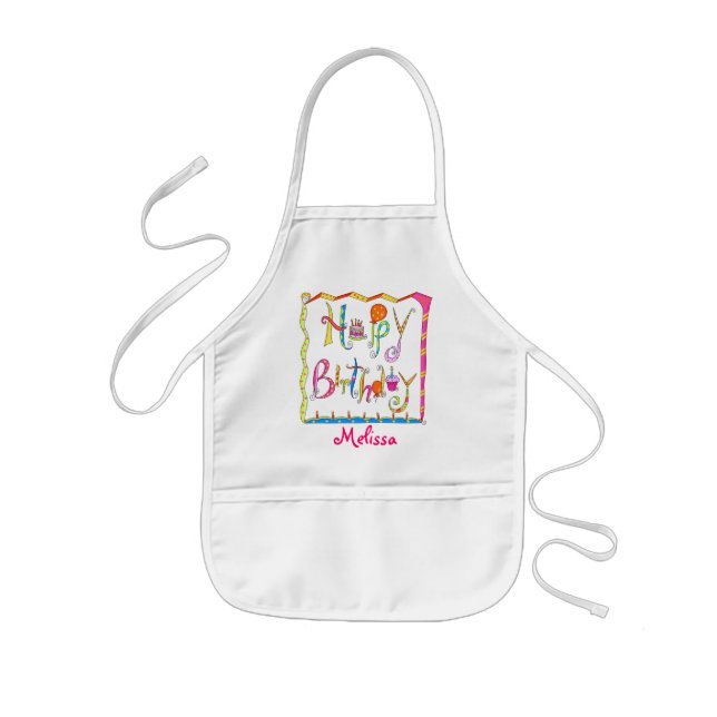 Delantal Infantil Feliz cumpleaños, niños Apron (Frente)