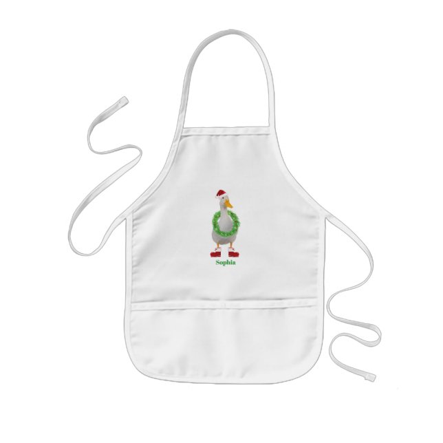 Delantal Infantil Festividad del Pato Santa Personalizada (Frente)