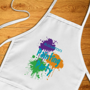Delantal Infantil Fiesta de Cumpleaños de Niños Pintura