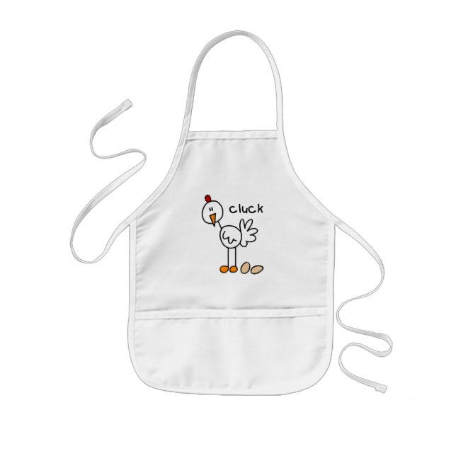 Delantal Infantil Figura camisetas y regalos del palillo del pollo (Frente)