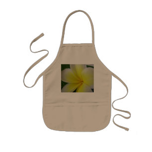 Delantal Infantil Flor blanca y amarilla del Frangipani