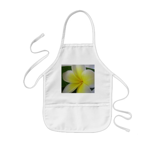 Delantal Infantil Frangipani Blanco Y Amarillo (Frente)
