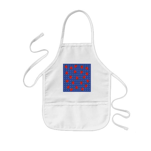 Delantal Infantil fresas con puntos (Frente)