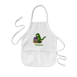 Delantal Infantil Fundido personalizado de cocina de caimanes verdes
