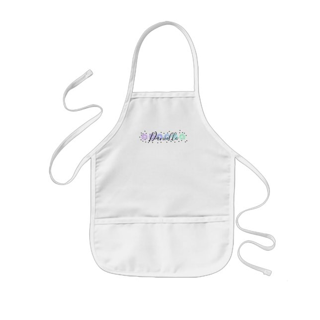 Delantal Infantil Funfetti color agua (Frente)