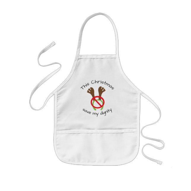Delantal Infantil Funny Christmas Antler Protest (Frente)