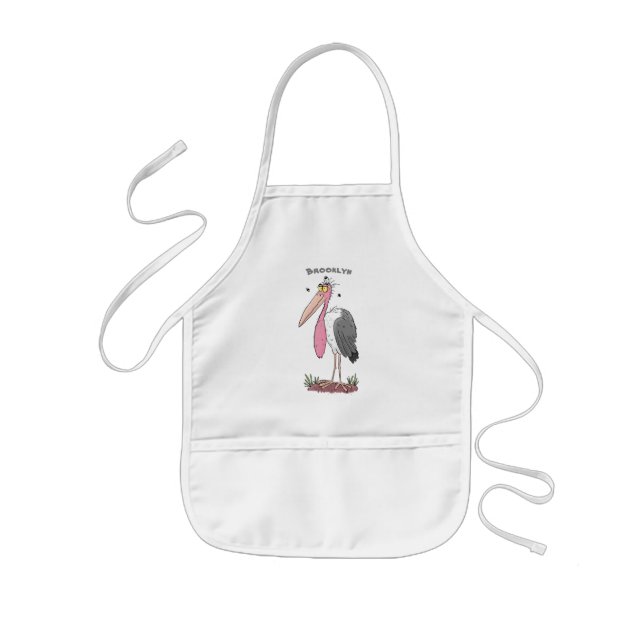 Delantal Infantil Funny marabou stork personalizado (Frente)