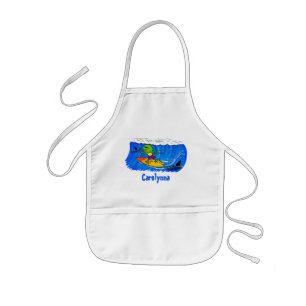 Delantal Infantil Funny personalizado de surf con lagarto frito