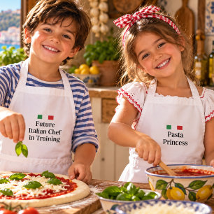 Delantal Infantil Futuro Chef Italiano en Formación Editable
