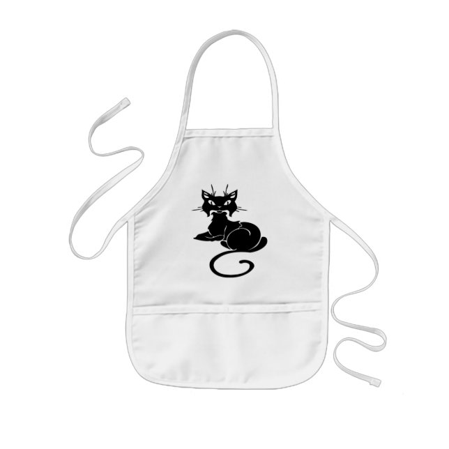 Delantal Infantil Gatito negro lindo (Frente)