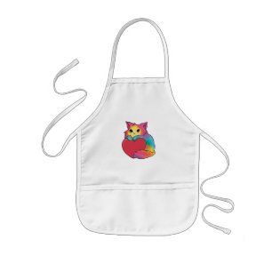 Delantal Infantil Gato Adorable Corazón