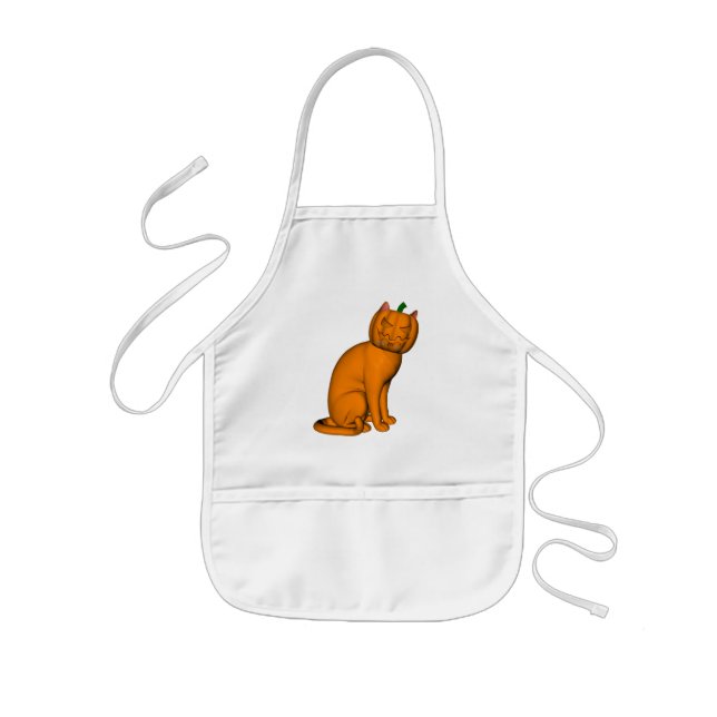 Delantal Infantil Gato de halloween raro (Frente)