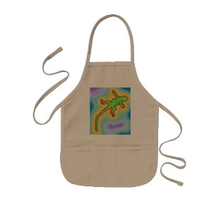 Delantal Infantil Gecko verde limón