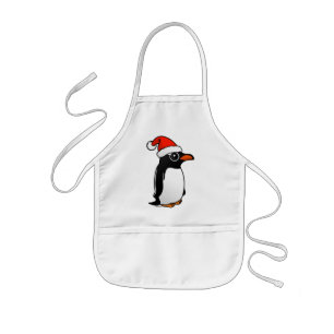 Delantal Infantil Gentoo Penguin Santa