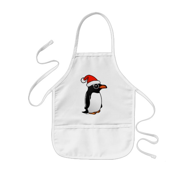 Delantal Infantil Gentoo Penguin Santa (Frente)
