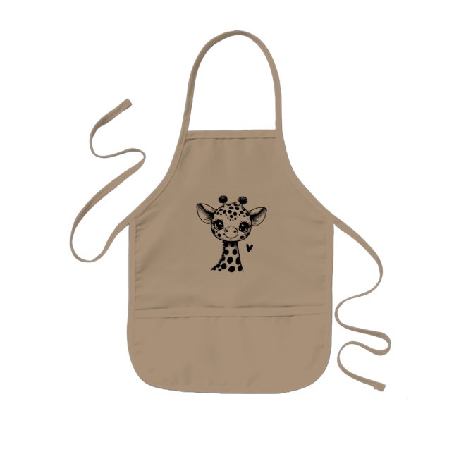 Delantal Infantil Giraffe Apron para niños (Frente)