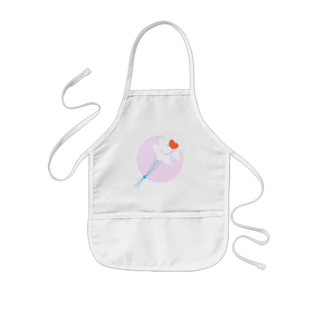 Delantal Infantil Globos del corazón (Frente)