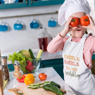 Delantal Infantil Gobble hasta que te tambalees   Acción de Gracias