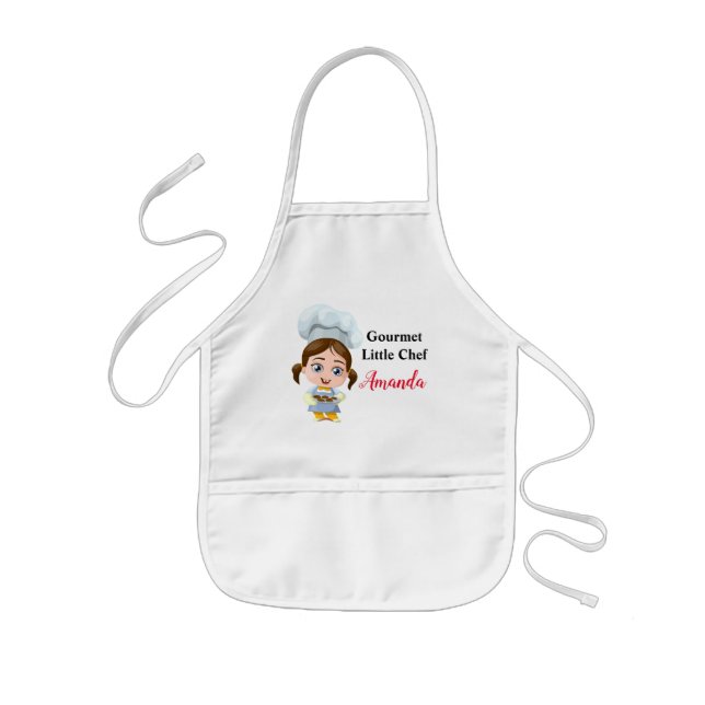 Delantal Infantil Gourmet Little Chef Apron para Chicas (Frente)
