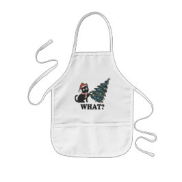 Delantal Infantil Gracioso gato Navidades niños Apron