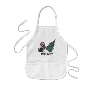 Delantal Infantil Gracioso gato Navidades niños Apron