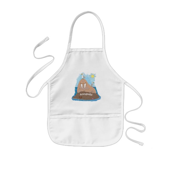 Delantal Infantil Gracioso ilustracion personalizado de moras felice (Frente)