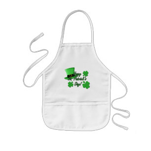 Delantal Infantil Guay divertido Green top hat Shamrock St Patricks 