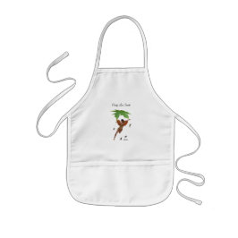 Delantal Infantil Hada Cuta Con Alas Marrones Chicas Pocket Apron