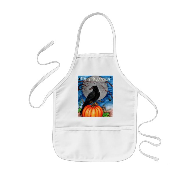 Delantal Infantil Halloween Raven (Frente)