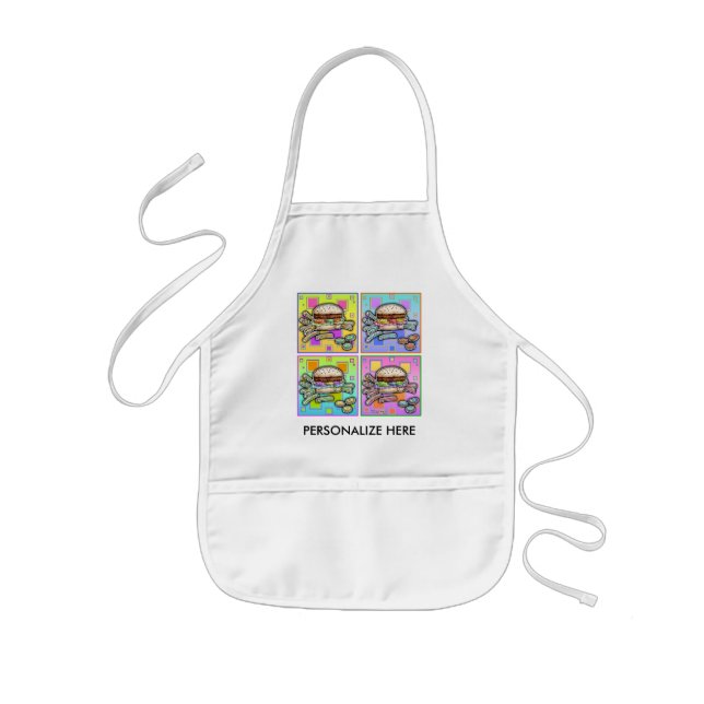 DELANTAL INFANTIL HAMBURGER APRON - BABY BIB (Frente)
