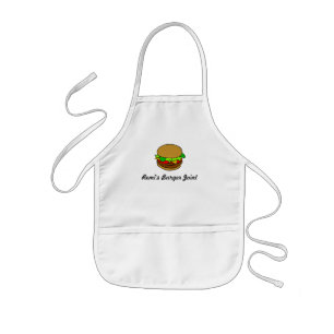 Delantal Infantil Hamburguesa linda deliciosa personalizada