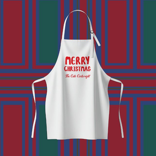 Delantal Infantil Hand-drawn Block Letters Merry Christmas Greeting (Subido por el creador)