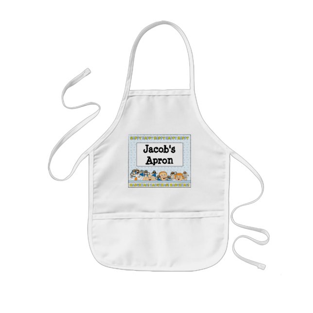 Delantal Infantil Hanukkah Apron Kids Personalizan (Frente)