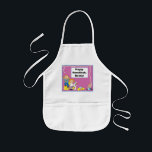 Delantal Infantil Hanukkah Apron Kids Personalizan<br><div class="desc">Espectro de Hanukkah para Niños Personalizados. ¡Excelente para las vacaciones!</div>