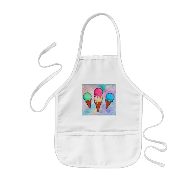 Delantal Infantil Helado Cream Cones Apron (Frente)