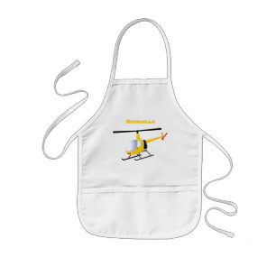 Delantal Infantil Helicóptero de personalizado alegre amarillo lindo