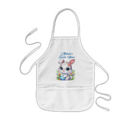 Delantal Infantil Huevo Azul de Conejito
