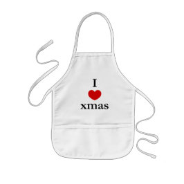Delantal Infantil I heart Xmas - Navidades