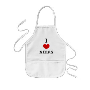 Delantal Infantil I heart Xmas - Navidades