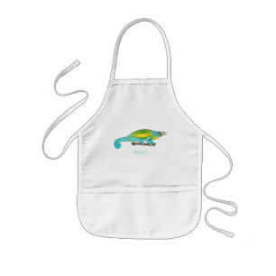 Delantal Infantil Ilustracion chameleon personalizado de Jackson