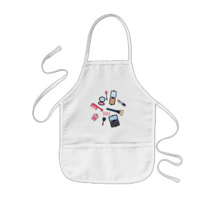 Delantal Infantil Ilustracion de cosméticos/personalizados de maquil