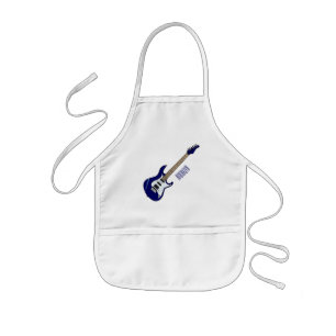 Delantal Infantil Ilustración de dibujos animados de guitarra eléctr
