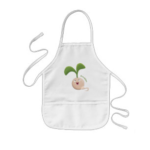 Delantal Infantil Ilustracion de personalizado de brote de semillas