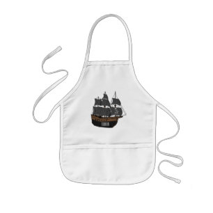 Delantal Infantil Ilustracion de personalizado de buques piratas