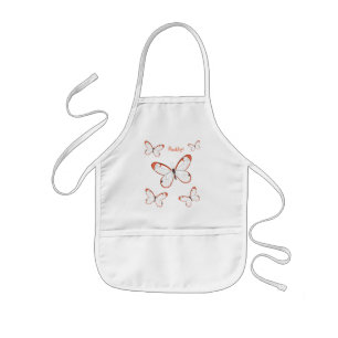 Delantal Infantil Ilustracion de personalizado de mariposa de vidrio