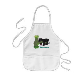 Delantal Infantil Ilustracion de personalizado de pantera negra de j