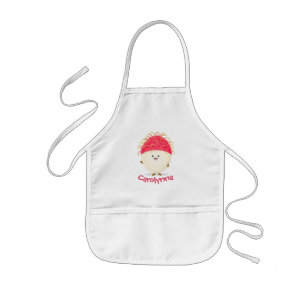 Delantal Infantil Ilustracion de personalizado de rambután rosa aleg