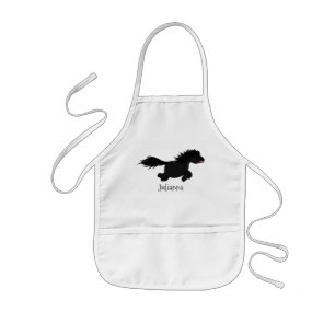 Delantal Infantil Ilustracion de personalizado del pony de Shetland
