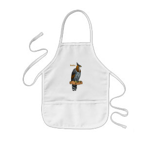 Delantal Infantil Ilustracion del personalizado de las aves ornate h